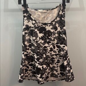 Ricki's Black Floral Tank Top